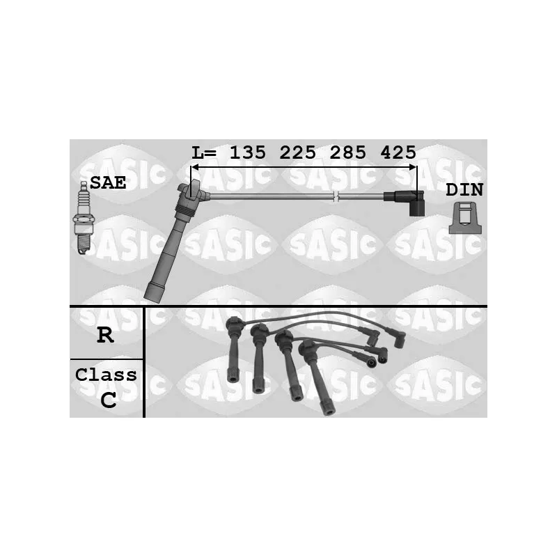 Kit de câbles d'allumage SASIC 9286064