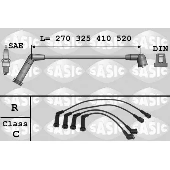 Kit de câbles d'allumage SASIC 9286077
