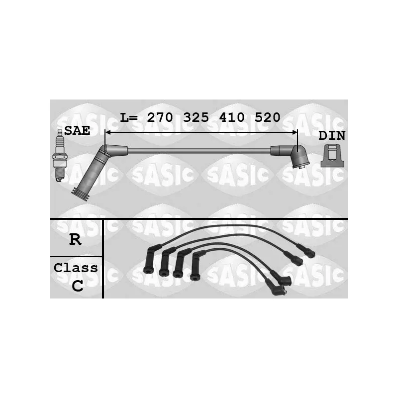 Kit de câbles d'allumage SASIC 9286077
