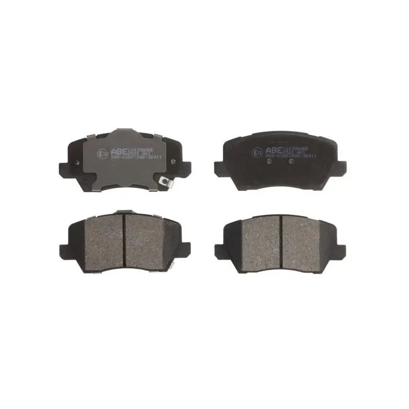 Jeu de 4 plaquettes de frein avant ABE C10338ABE