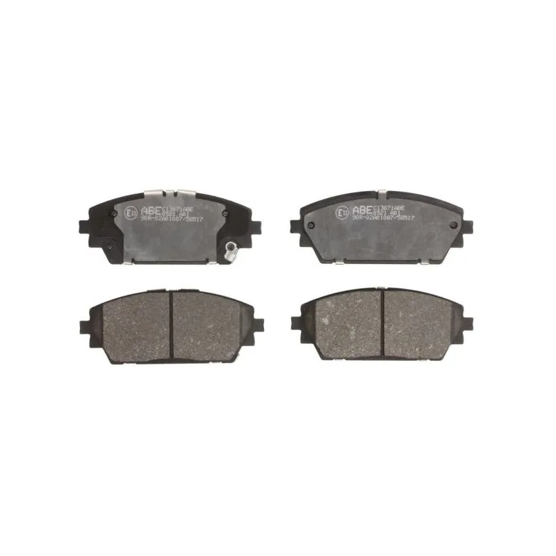 Jeu de 4 plaquettes de frein avant ABE C13071ABE