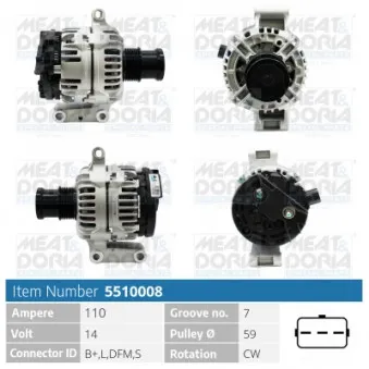 Alternateur MEAT & DORIA 5510008