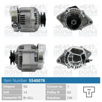 Alternateur MEAT & DORIA 5540078