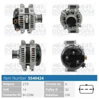 Alternateur MEAT & DORIA 5540424