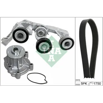 Pompe à eau+Jeu de courroie trapézoïdale à nervures INA 529 0081 31