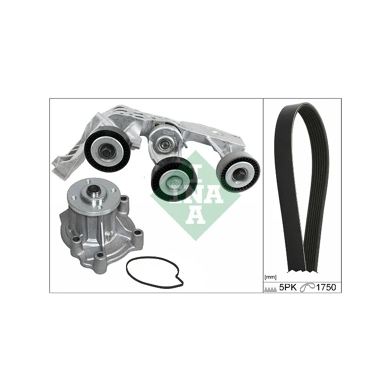 Pompe à eau+Jeu de courroie trapézoïdale à nervures INA 529 0081 31