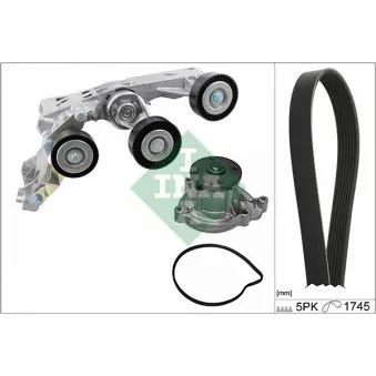 Pompe à eau+Jeu de courroie trapézoïdale à nervures INA 529 0148 30