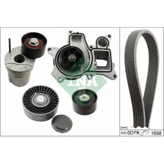 Pompe à eau+Jeu de courroie trapézoïdale à nervures INA 529 0369 30