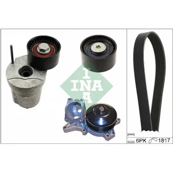 Pompe à eau+Jeu de courroie trapézoïdale à nervures INA