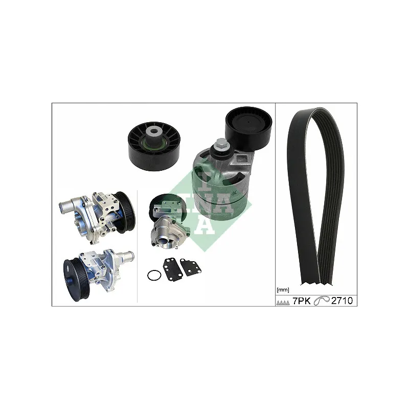 Pompe à eau+Jeu de courroie trapézoïdale à nervures INA 529 0388 30