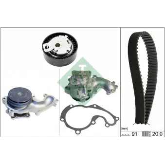 Pompe à eau + kit de courroie de distribution INA