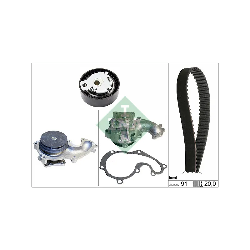 Pompe à eau + kit de courroie de distribution INA 530 0142 30