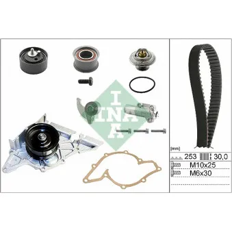 Pompe à eau + kit de courroie de distribution INA 530 0179 32
