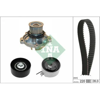 Pompe à eau + kit de courroie de distribution INA