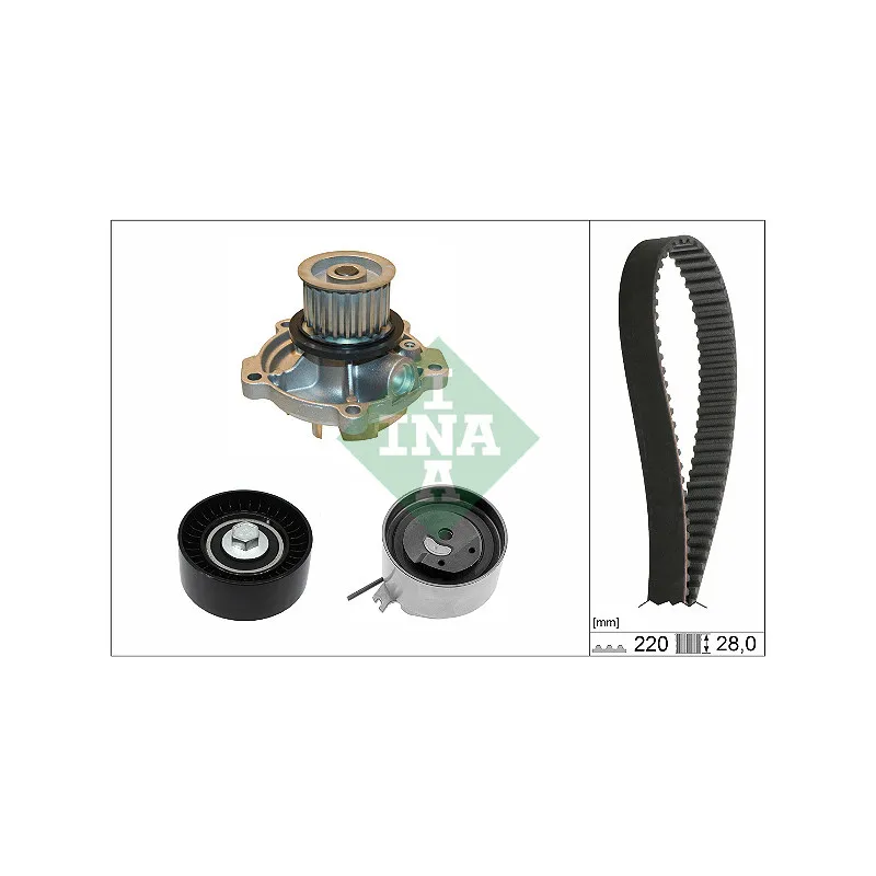 Pompe à eau + kit de courroie de distribution INA 530 0456 30