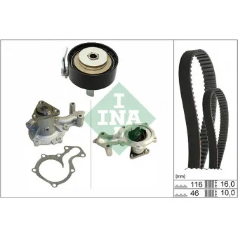 Pompe à eau + kit de courroie de distribution INA 530 0700 30