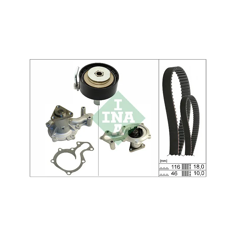 Pompe à eau + kit de courroie de distribution INA 530 0701 30