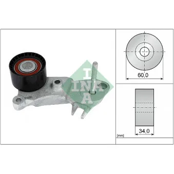 Poulie renvoi/transmission, courroie de distribution INA 532 0999 10