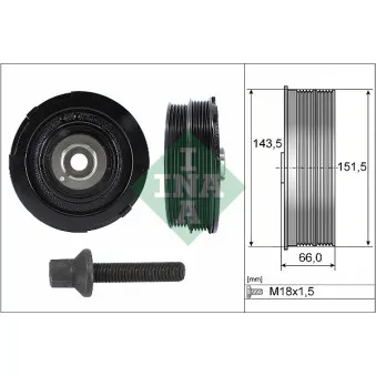 Kit de poulies, vilebrequin INA 544 0069 20