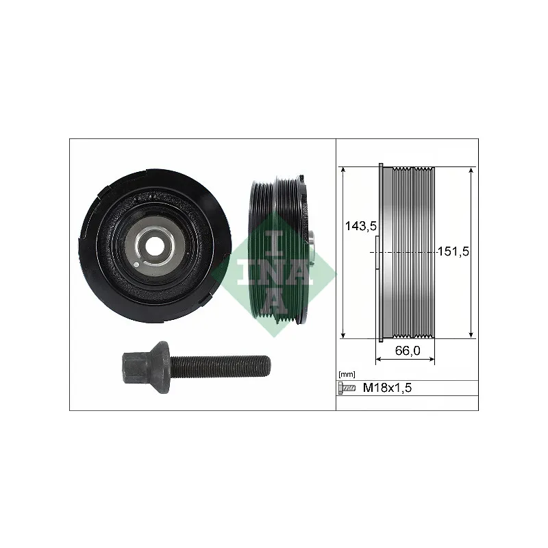 Kit de poulies, vilebrequin INA 544 0069 20