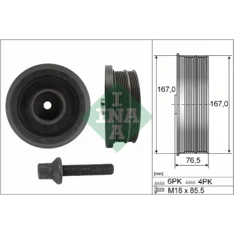 Kit de poulies, vilebrequin INA 544 0082 20