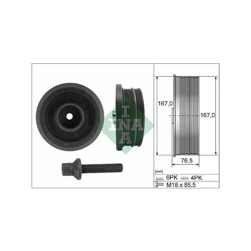Kit de poulies, vilebrequin INA 544 0082 20