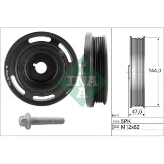 Kit de poulies, vilebrequin INA 544 0121 20
