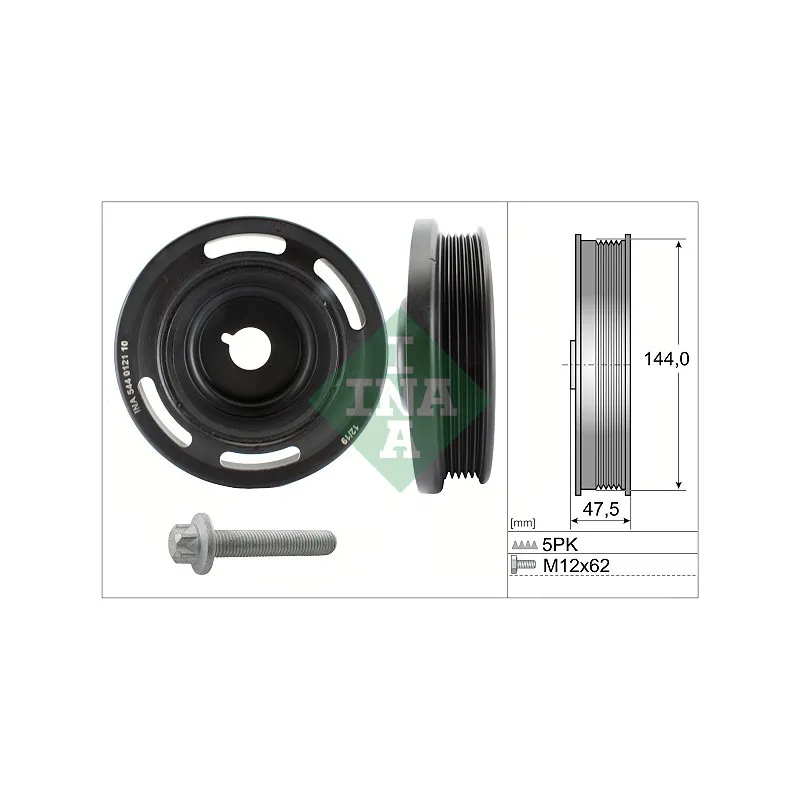 Kit de poulies, vilebrequin INA 544 0121 20