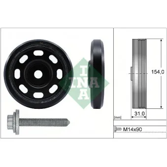 Kit de poulies, vilebrequin INA 544 0170 20