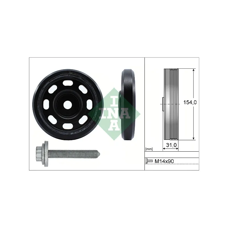 Kit de poulies, vilebrequin INA 544 0170 20