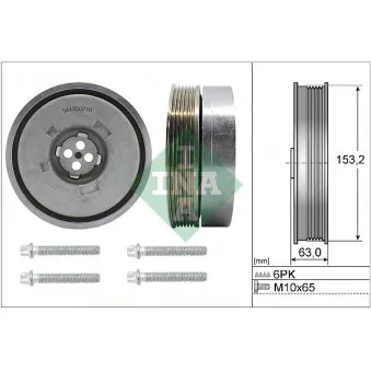 Kit de poulies, vilebrequin INA 544 0502 20
