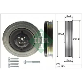 Kit de poulies, vilebrequin INA 544 0503 20