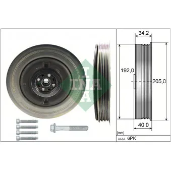 Kit de poulies, vilebrequin INA 544 0504 20