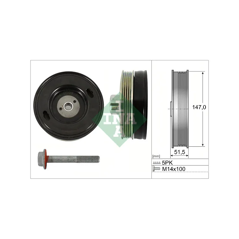 Kit de poulies, vilebrequin INA 544 0509 20