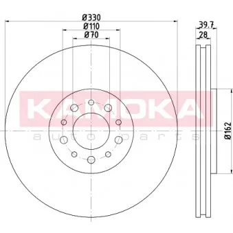 Jeu de 2 disques de frein avant KAMOKA 1031057