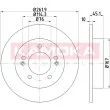 Jeu de 2 disques de frein arrière KAMOKA 1031092 - Visuel 1