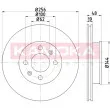 Jeu de 2 disques de frein avant KAMOKA 1031094 - Visuel 1