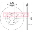 Jeu de 2 disques de frein avant KAMOKA 1031128 - Visuel 1