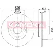 Jeu de 2 disques de frein arrière KAMOKA 1031135 - Visuel 1