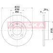 Jeu de 2 disques de frein arrière KAMOKA 103146 - Visuel 1