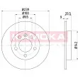 Jeu de 2 disques de frein arrière KAMOKA 103147 - Visuel 1