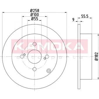 Jeu de 2 disques de frein arrière KAMOKA 103148