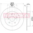 Jeu de 2 disques de frein arrière KAMOKA 103154 - Visuel 1