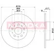 Jeu de 2 disques de frein arrière KAMOKA 103158 - Visuel 1