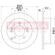 Jeu de 2 disques de frein arrière KAMOKA 103162 - Visuel 1