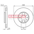 Jeu de 2 disques de frein avant KAMOKA 1031620 - Visuel 1