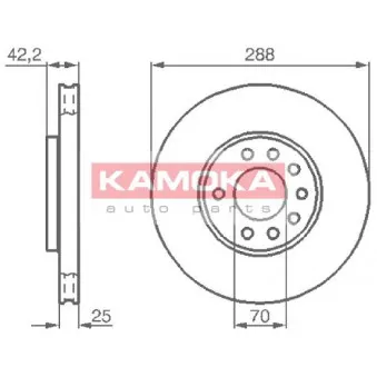 Jeu de 2 disques de frein avant KAMOKA 1031620