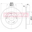 Jeu de 2 disques de frein arrière KAMOKA 103163 - Visuel 1