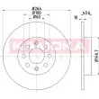 Jeu de 2 disques de frein arrière KAMOKA 103164 - Visuel 1