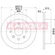 Jeu de 2 disques de frein arrière KAMOKA 103168 - Visuel 1